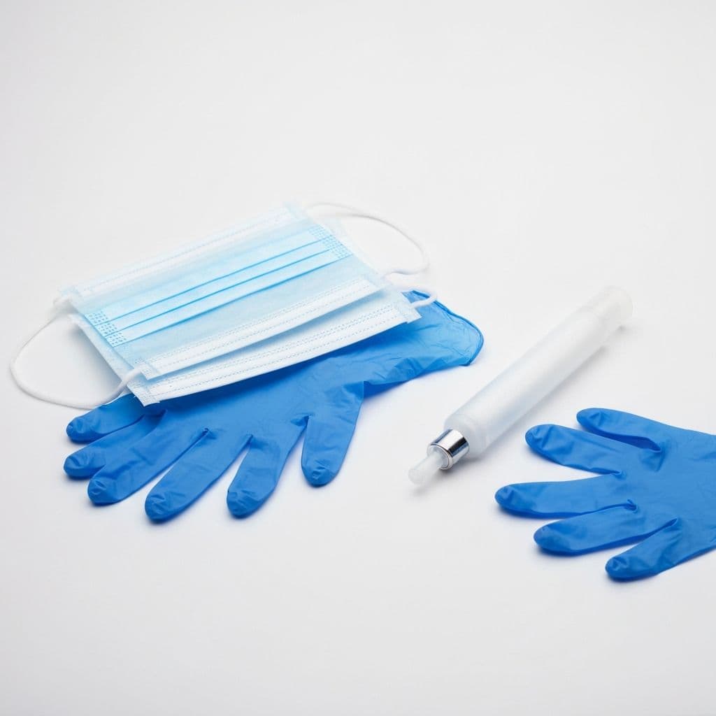Boxes of powder-free medical examination gloves