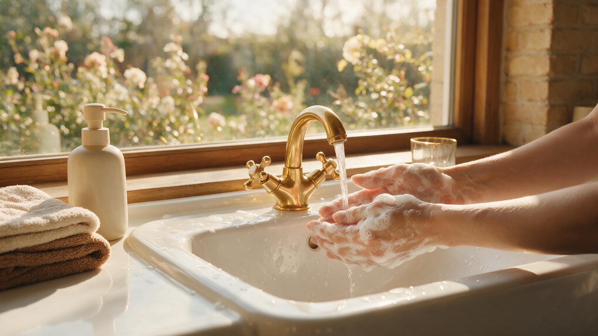 Twenty seconds with soap and warm running water